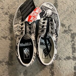 Vans x MoMA Artistic Black and White Sneakers